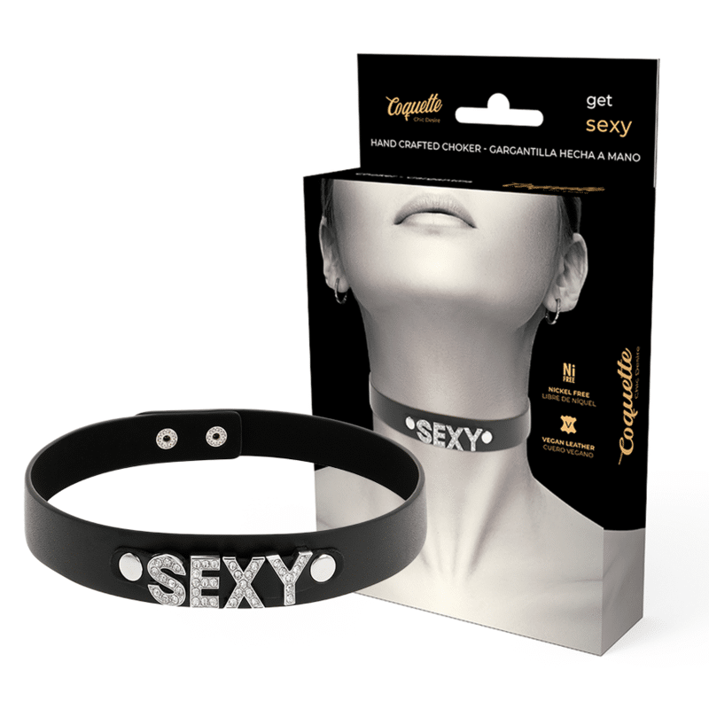 COQUETTE – CHIC DESIRE RAS DE COU SEXY EN CUIR VÉGAN