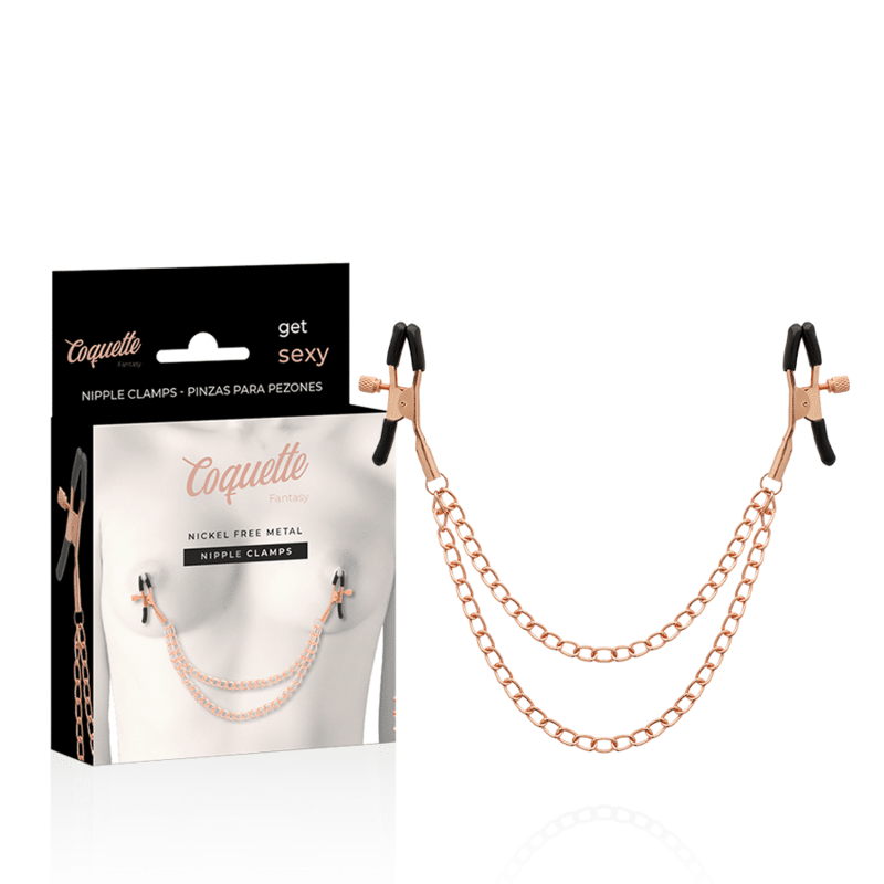 COQUETTE – CHIC DESIRE PINCES  METELONS FANTAISIE EN MÉTAL AVEC CHAÎNE