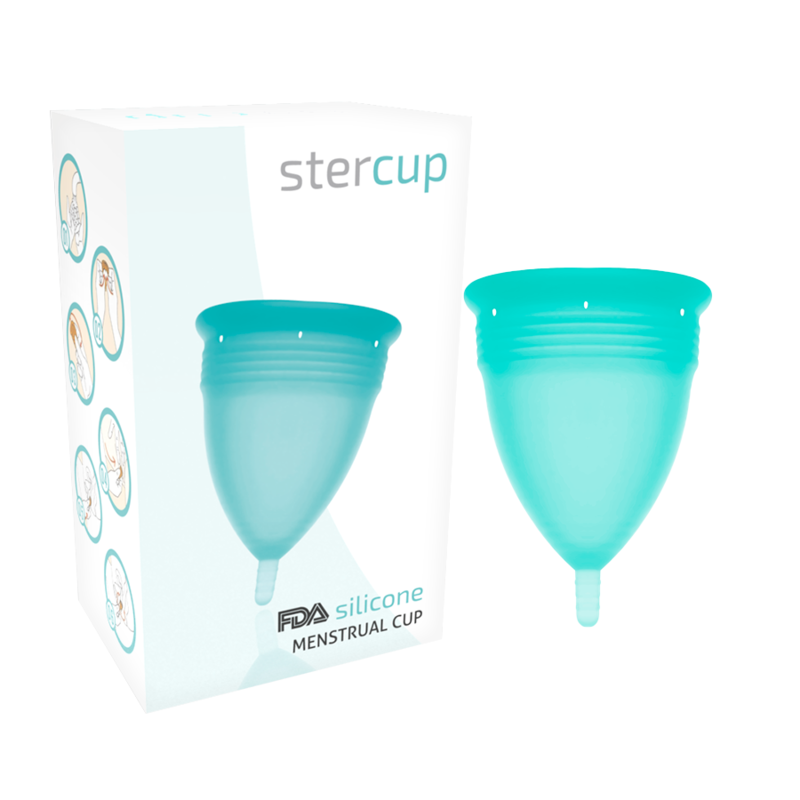 STERCUP – COUPE MENSTRUELLE EN SILICONE FDA TAILLE S AIGUE-MARINE