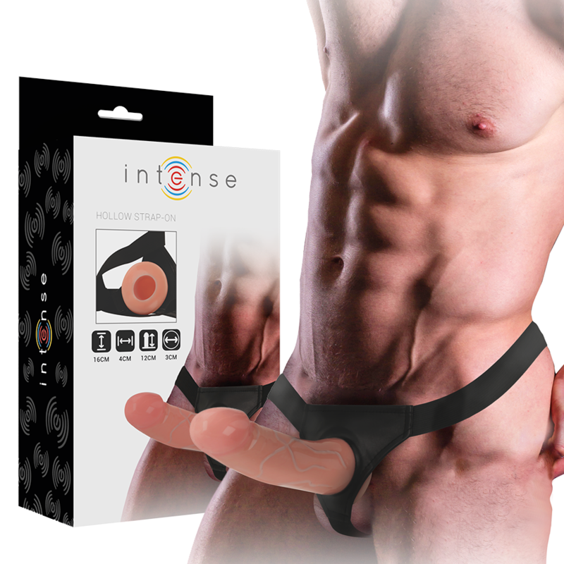 INTENSE – HARNAIS CREUX AVEC GODE 16 X 3 CM