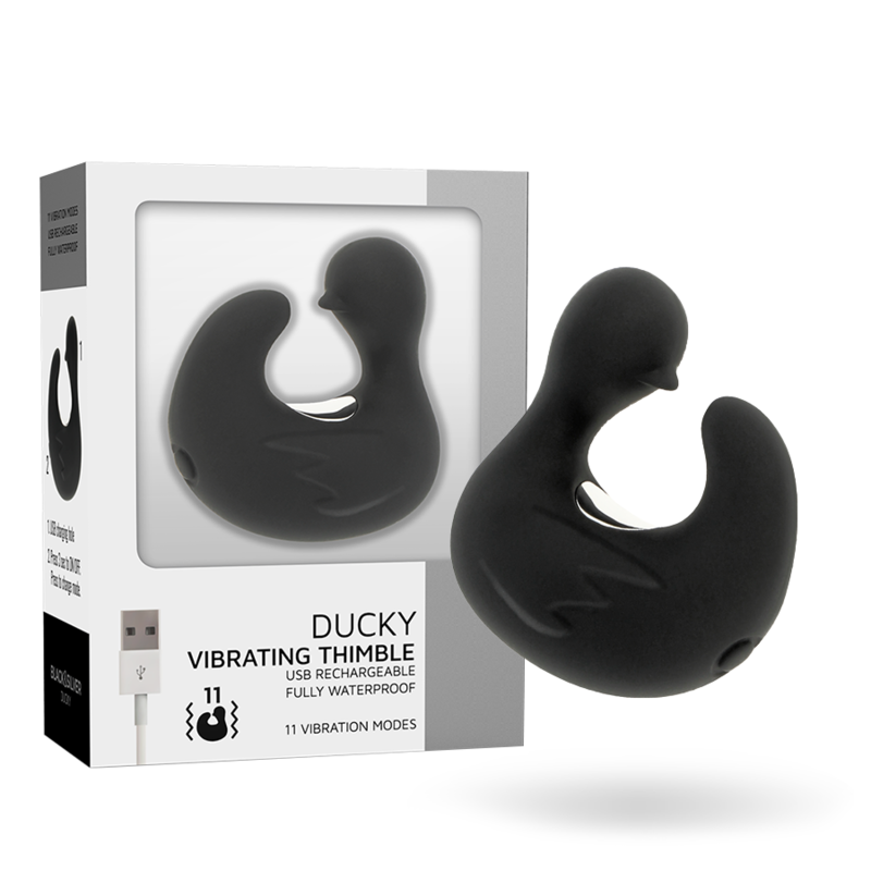 BLACKSILVER – DÉ À DÉS À CANARD RECHARGEABLE EN SILICONE STIMULANT DUCKYMANIA