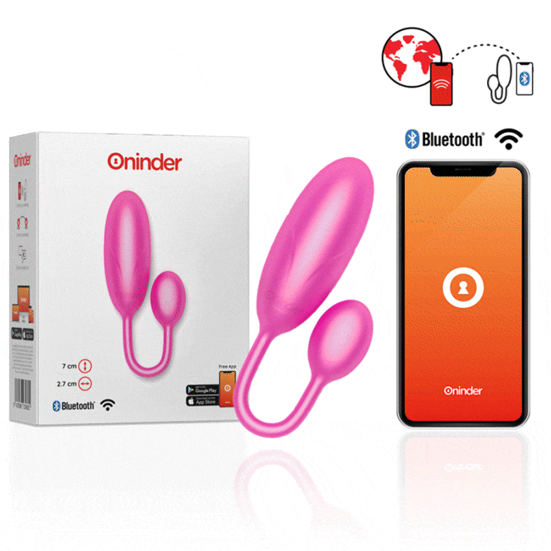 ONINDER™ – ŒUF VIBRANT DENVER ROSE 7 X 2,7 CM APPLICATION GRATUITE