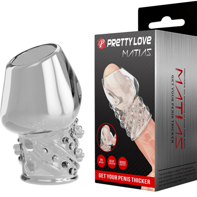 PRETTY LOVE – PÉNIS TRANSPARENT MATIAS PLUS ÉPAIS