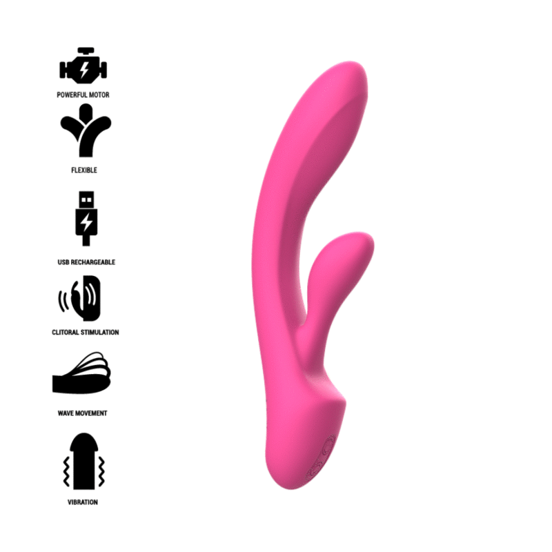 INTENSE – VIBRATEUR LUIGI RABBIT SILICONE LIQUIDE ROSE