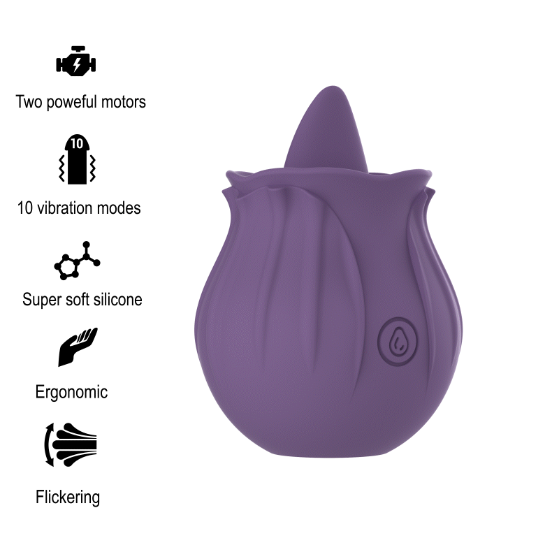 INTENSE – VIOLET CL TORIS STIMULATEUR 10 VIBRATIONS LILAS