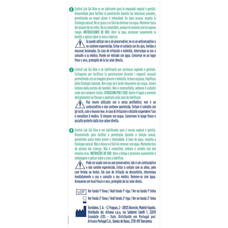CONTROL – LUBRIFIANT GEL ALOE 75 ML