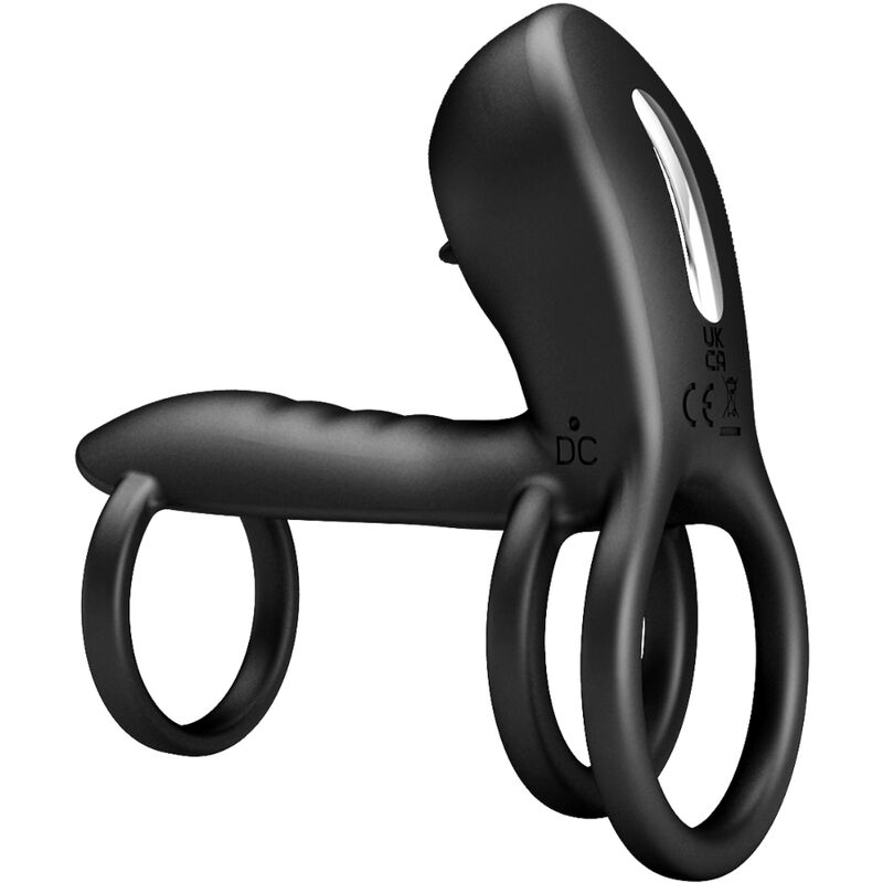 PRETTY LOVE – GAINE PÉNIS JAMMY 12 VIBRATIONS AVEC LANGUE EN SILICONE RECHARGEABLE