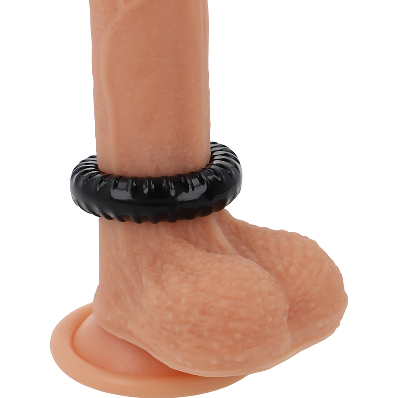 POWERING – ANNEAU PÉNIS SUPER FLEXIBLE ET RÉSISTANT 4,5CM PR07 NOIR