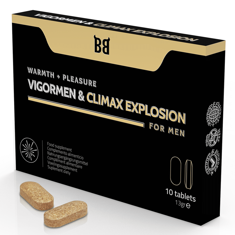 BLACK BULL – VIGORMEN  CLIMAX EXPLOSION PLUS GRAND PLAISIR POUR HOMMES 10 GÉLULES