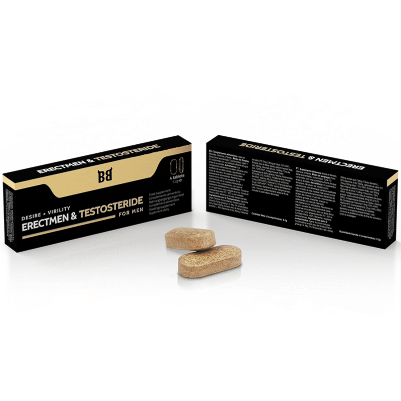 BLACK BULL – ERECTMEN  TESTOSTERIDE PUISSANCE ET TESTOSTÉRONE POUR HOMMES 4 GÉLULES