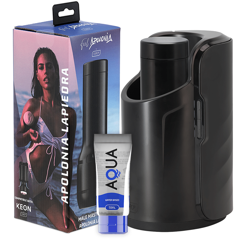 KIIROO – KEON + FEEL STROKER APOLONIA LAPIEDRA + LUBRIFIANT DE QUALITÉ AQUA 50 ML