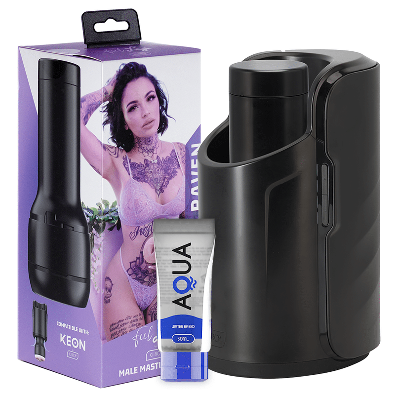 KIIROO – PACK KEON + FEEL LEIGH RAVEN + LUBRIFIANT QUALITÉ AQUA 50 ML