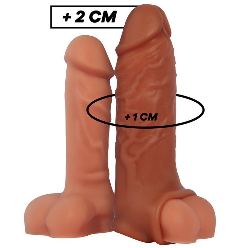 VIRILXL – EXTENSION DE PÉNIS MARRON EN SILICONE LIQUIDE V9