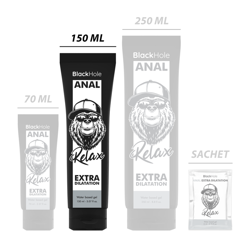 BLACK HOLE – GEL A BASE D »EAU DILATATION ANALE 150 ML