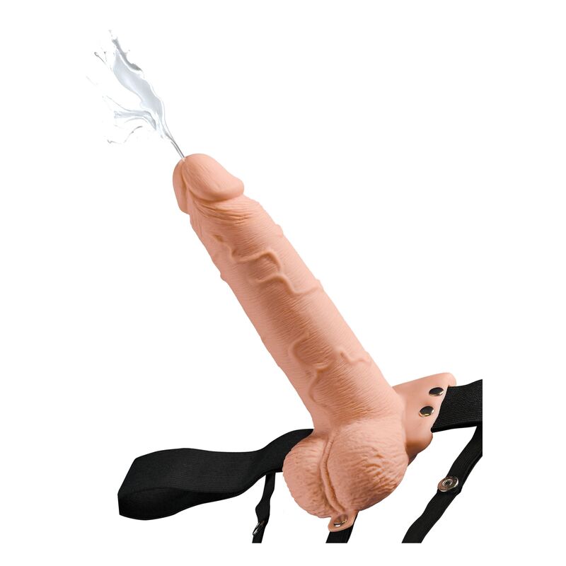 FETISH FANTASY SERIES – HARNAIS RÉGLABLE PÉNIS RÉALISTE AVEC BALLES ÉJACULANTES 19 CM
