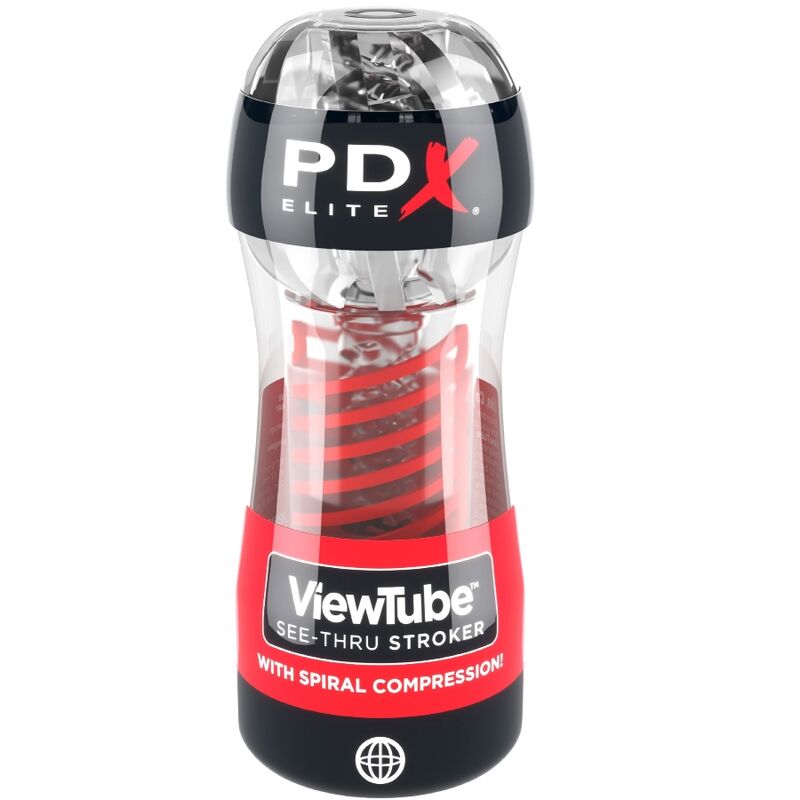 PDX ELITE – STROKER VIEWTUBE 2 SPIRALE COMPRESSION TRANSPARENT