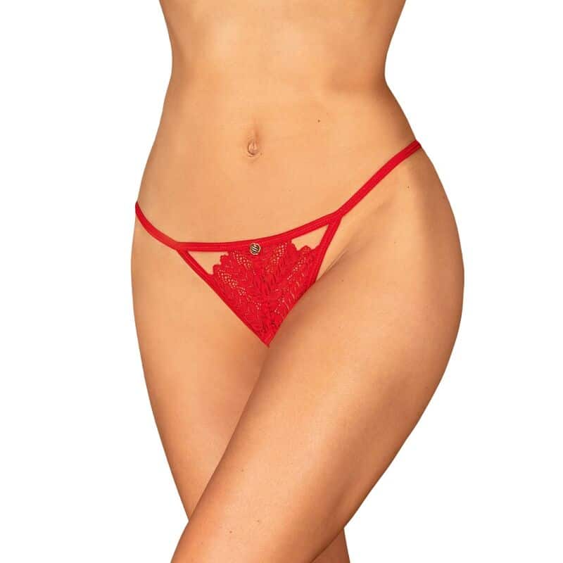 OBSESSIVE – STRING SANS ENTREJAMBE INGRIDIA ROUGE XS/S