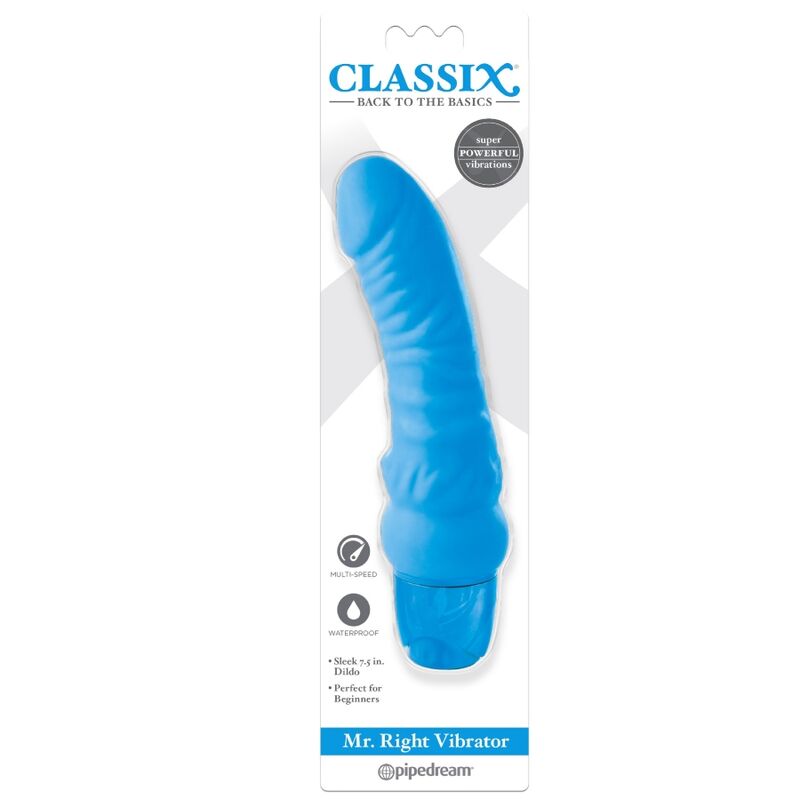 CLASSIX – GODE VIBRANTMR. RIGHT MULTI-SPEED 15,5 CM BLEU