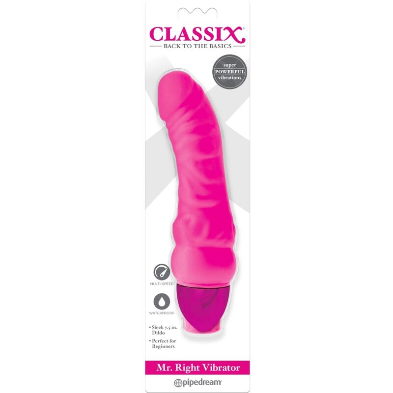 CLASSIX – GODE VIBRANT  MR. RIGHT MULTI-VITESSES 15,5 CM ROSE