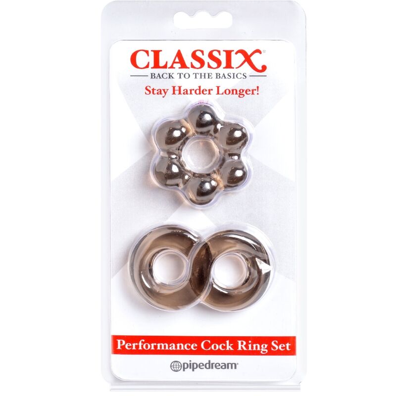 CLASSIX – LOT DE 2 ANNEAUX PÉNIS GRIS