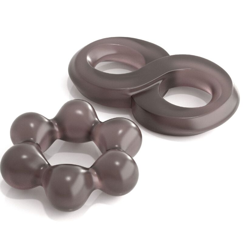 CLASSIX – LOT DE 2 ANNEAUX PÉNIS GRIS