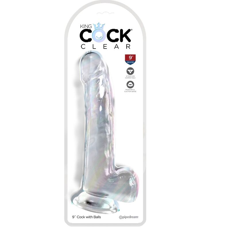 KING COCK – CLEAR GODE AVEC TESTICULES 20.3 CM TRANSPARENT