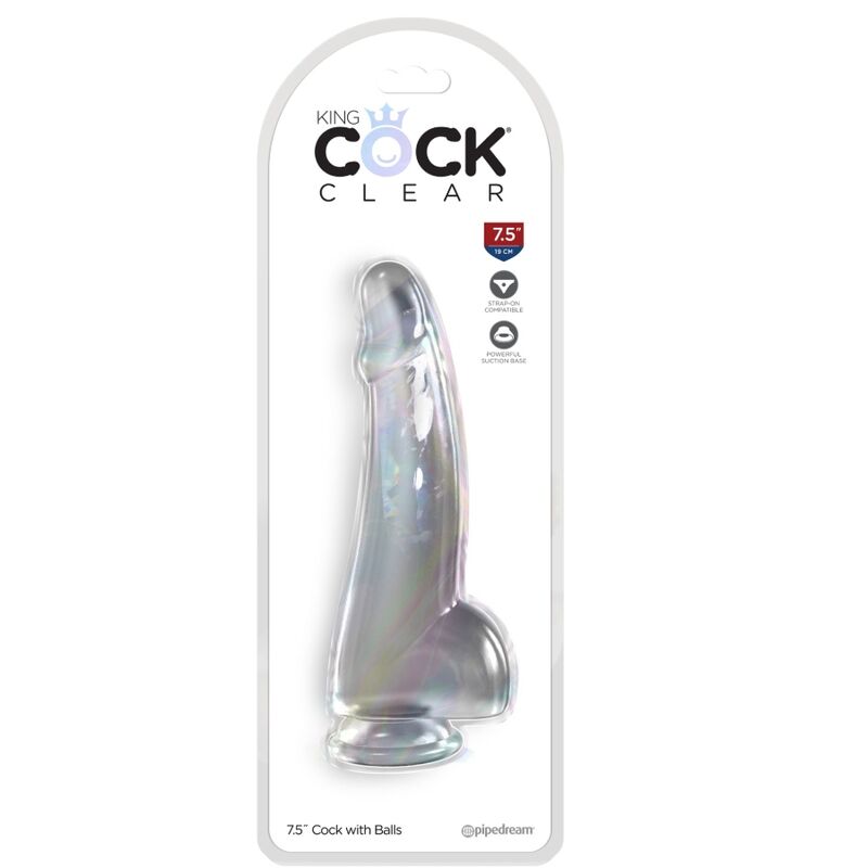 KING COCK – CLEAR GODE AVEC TESTICULES 15.2 CM TRANSPARENT