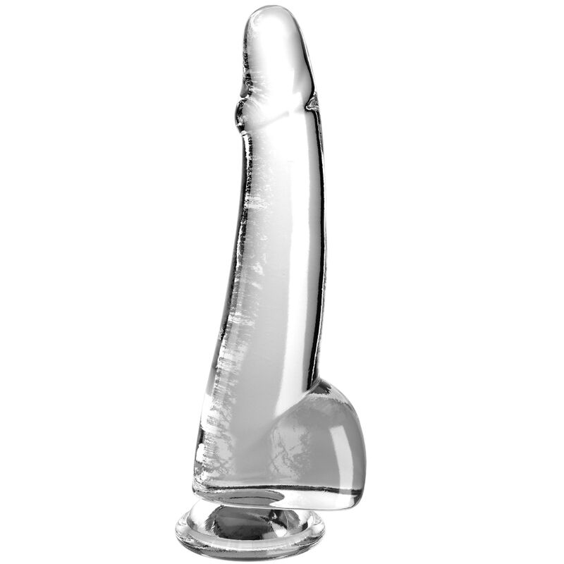 KING COCK – CLEAR GODE  TESTICULES 19 CM TRANSPARENT