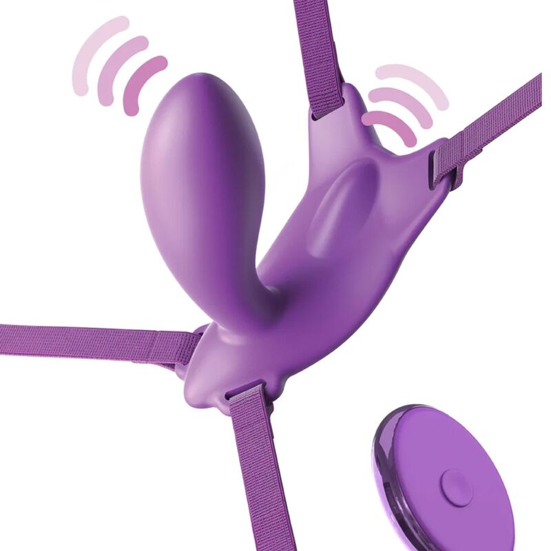 FANTASY FOR HER – HARNAIS PAPILLON G-SPOT AVEC VIBRATEUR, RECHARGEABLE ET TÉLÉCOMMANDE VIOLET