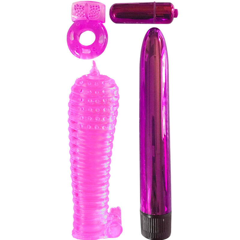CLASSIX – KIT POUR COUPLES AVEC ANNEAU, GAINE ET BALLES ROSE