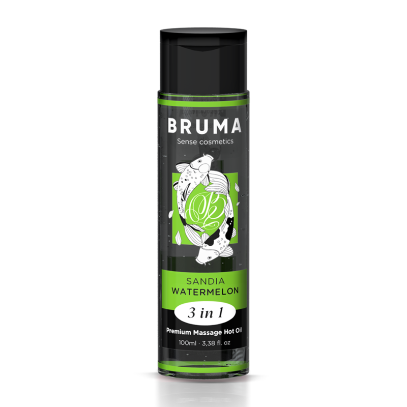 BRUMA – HUILE DE MASSAGE PREMIUM EFFET CHALEUR SAVEUR DE PASTÈQUE 3 EN 1 – 100 ML