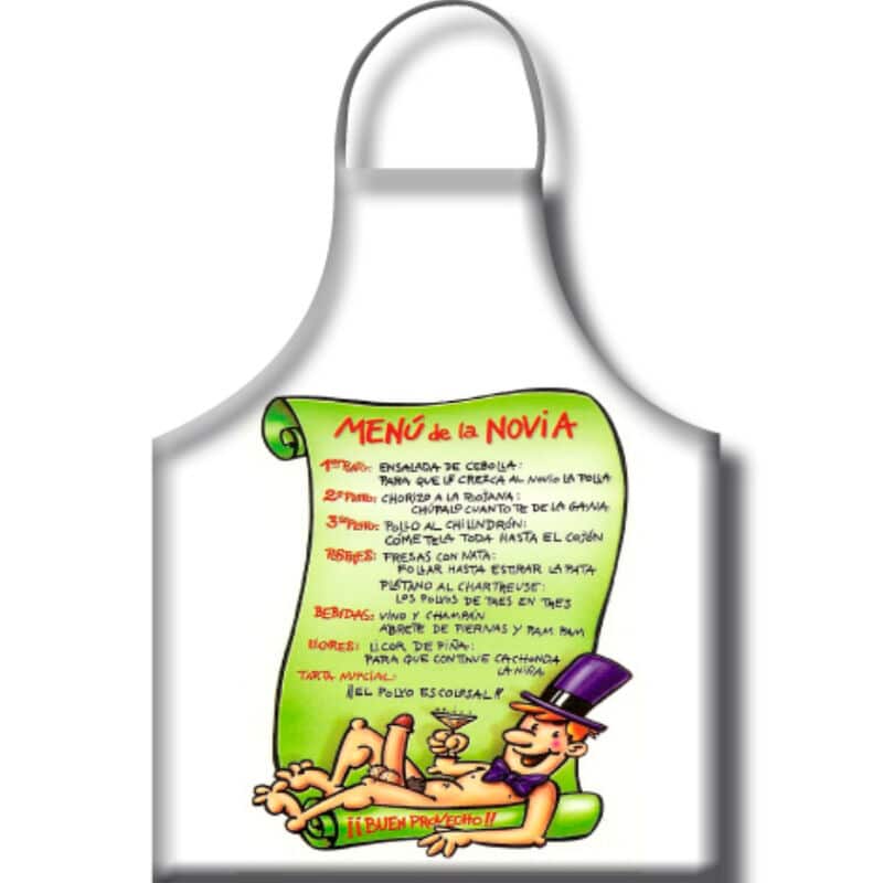 DIABLO PICANTE – TABLIER DE MENU PETITE AMIE TEXTE ESPAGNOL