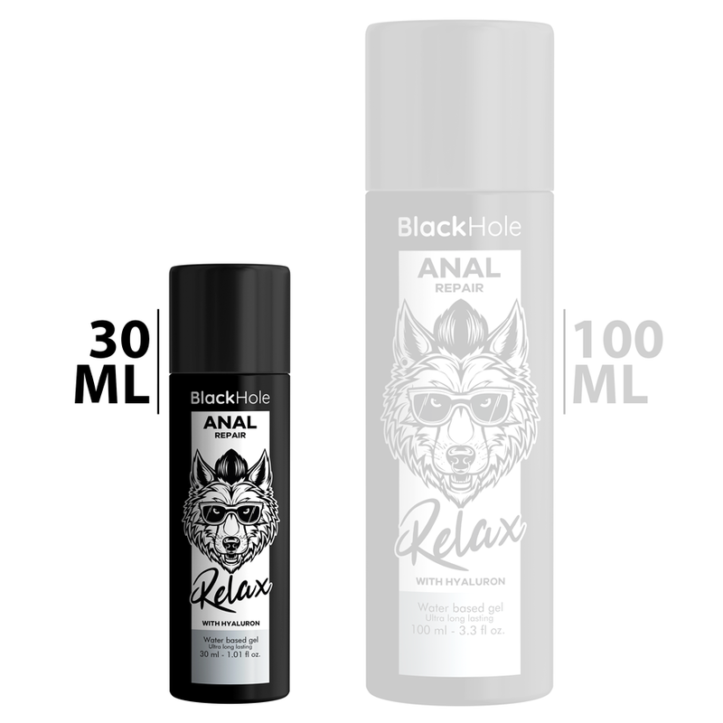 BLACK HOLE – RÉPARATION ANAL À BASE D »EAU RELAX AVEC HYALURON 30 ML