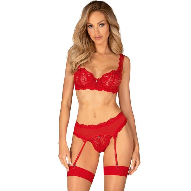 OBSESSIVE – AMOR CHERRIS ENSEMBLE 3 PIÈCES S/M