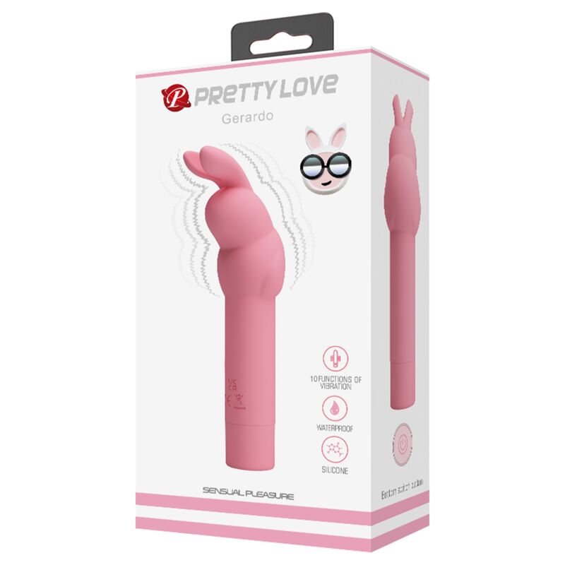 PRETTY LOVE – VIBRATEUR EN SILICONE LAPIN ROSE GERARDO