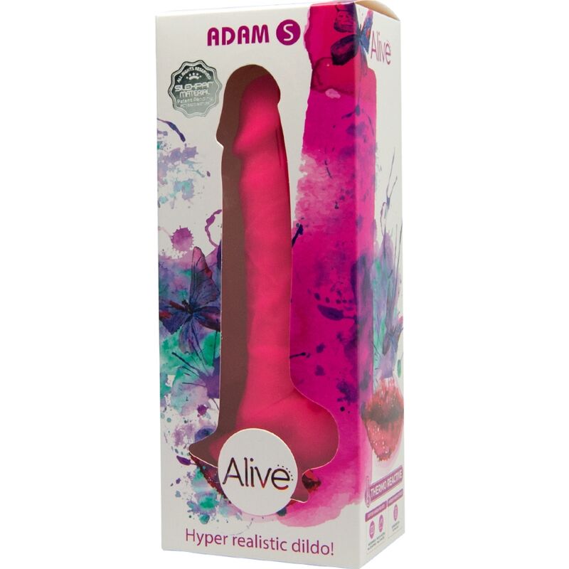 ALIVE – PÉNIS RÉALISTE D’ADAM S FUCHSIA 17,75 CM