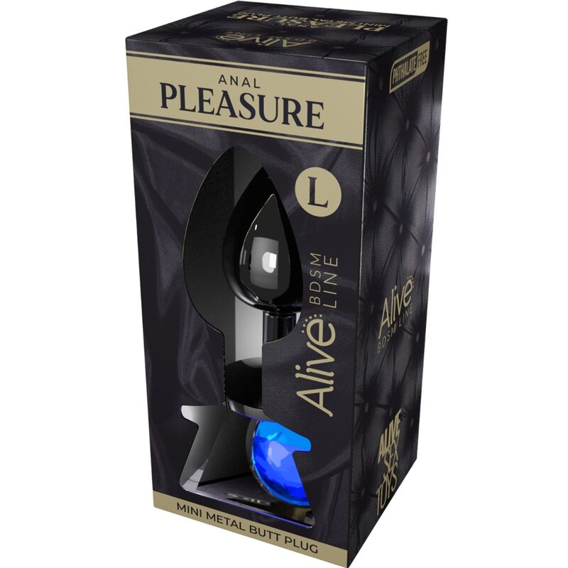 ALIVE – MINI PLUG ANAL PLEASURE MÉTAL BLEU TAILLE L