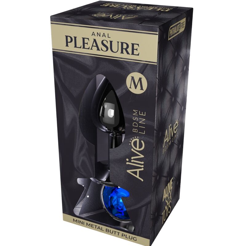 ALIVE – MINI PLUG MÉTAL BLEU PLAISIR ANAL TAILLE M
