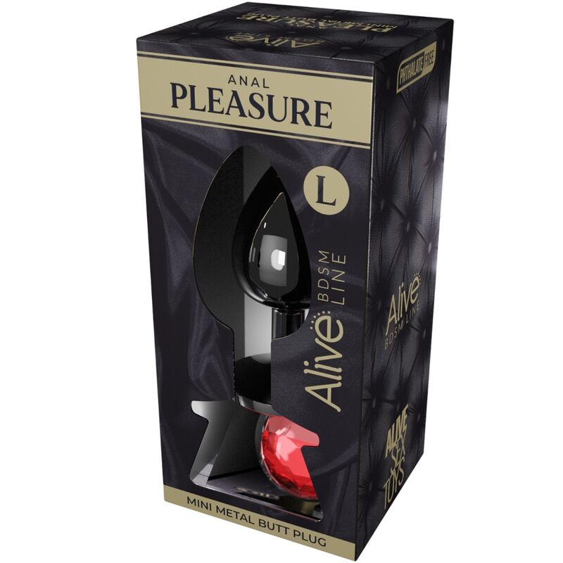 ALIVE – MINI PLUG ANAL PLEASURE MÉTAL ROUGE TAILLE L