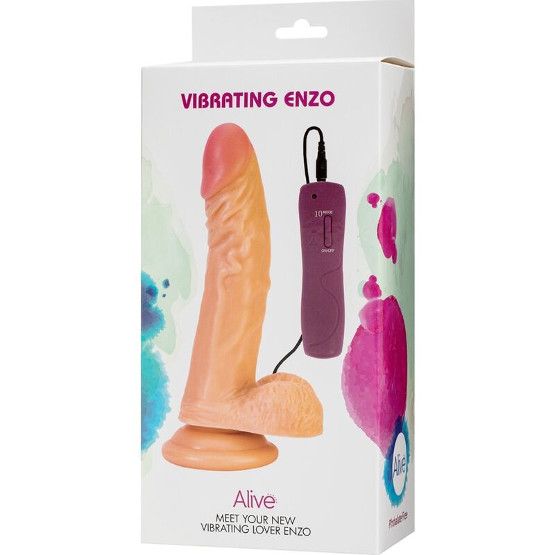 ALIVE – VIBRATEUR PÉNIS RÉALISTE ENZO 21 CM