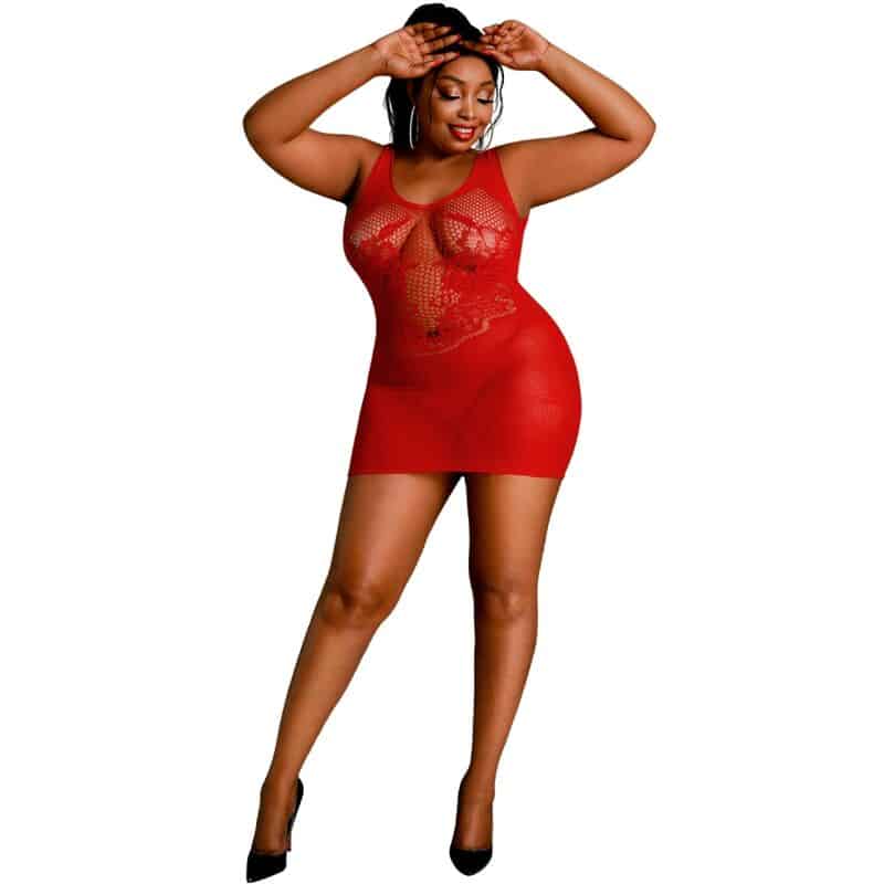 MOONLIGHT – ROBE MODÈLE 8 ROUGE GRANDE TAILLE