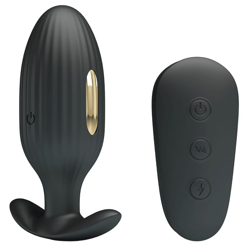PRETTY LOVE – VIBRATEUR ANAL RECHARGEABLE KELLY PLUG NOIR