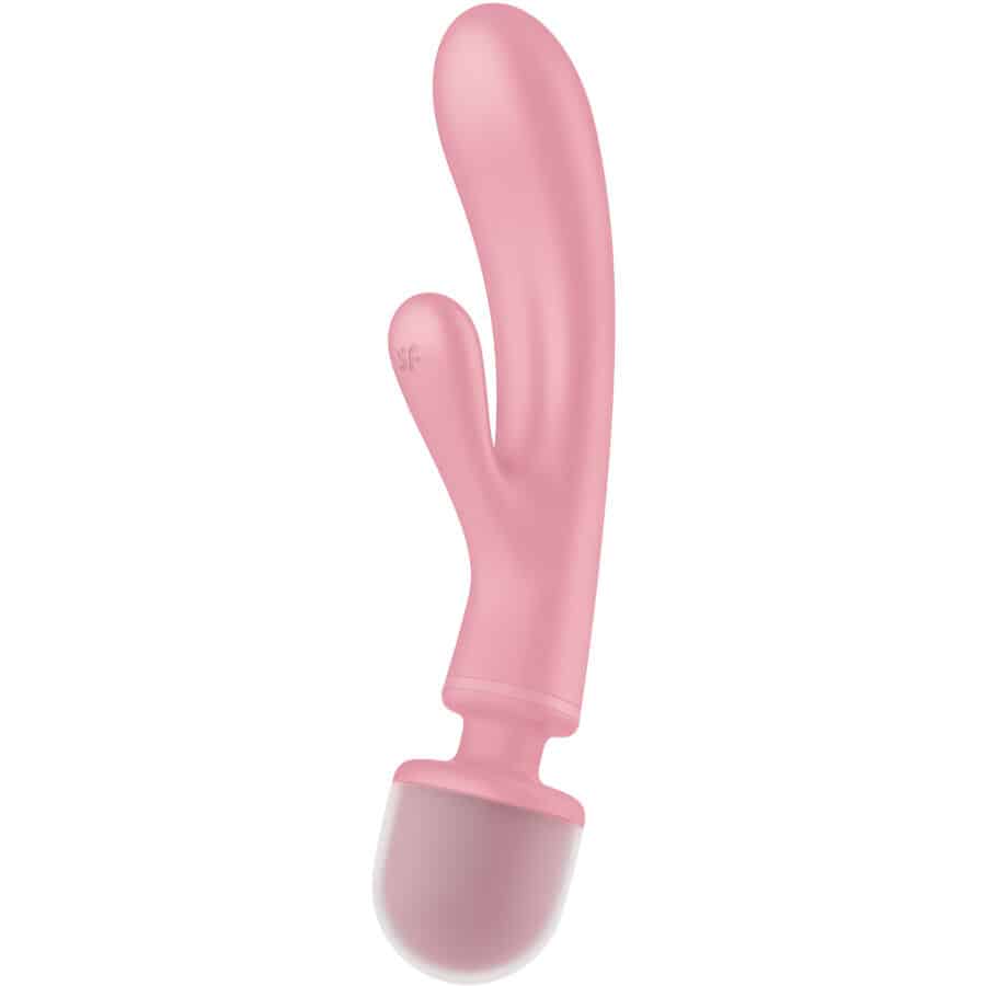 SATISFYER – MASSEUR VIBRATEUR LAPIN TRIPLE LOVER ROSE