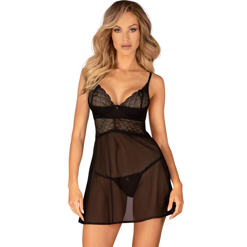 OBSESSIVE – ENSEMBLE CHEMERIS BADYDOLL  THONG XS/S