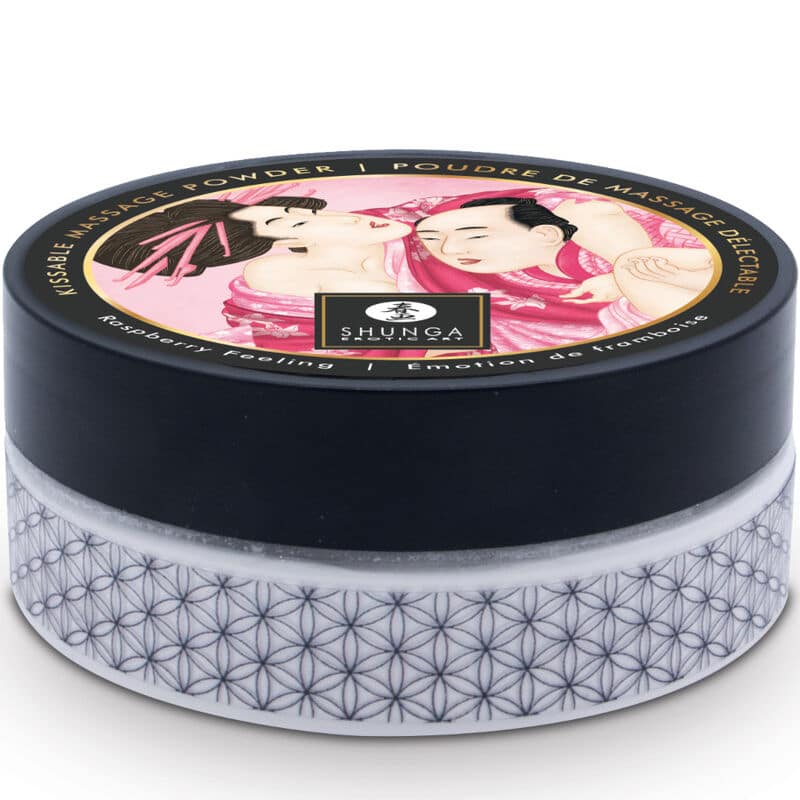 SHUNGA – KIT DE POUDRE DE MASSAGE COMESTIBLE FRAMBOISE