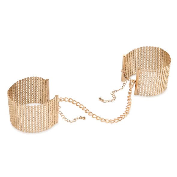 BIJOUX – DÉSIR MÉTALLIQUE MENOTTES MAILLE MÉTAL DORÉ