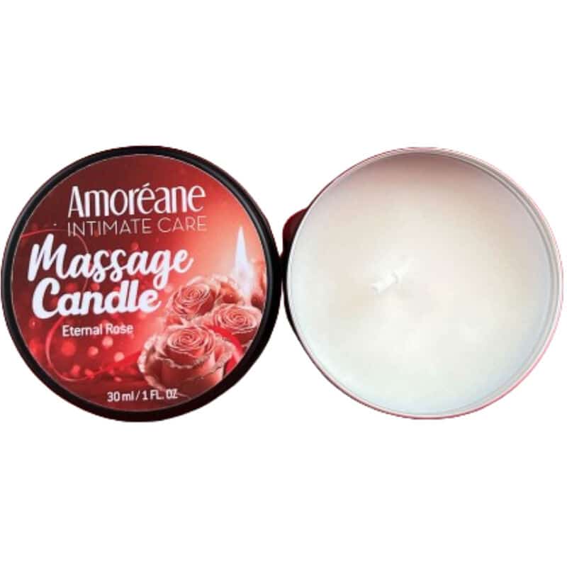 AMOREANE – BOUGIE DE MASSAGE ROSE ÉTERNELLE 30 ML