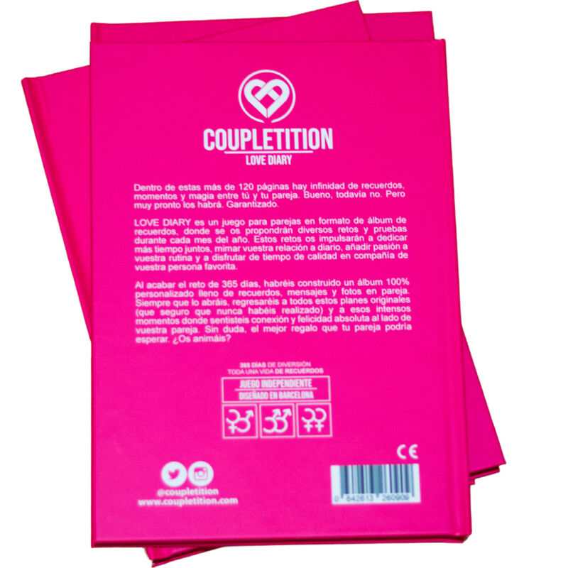 COUPLETITION – ALBUM JOURNAL D’AMOUR DE SOUVENIRS  SOUHAITS POUR UN COUPLE