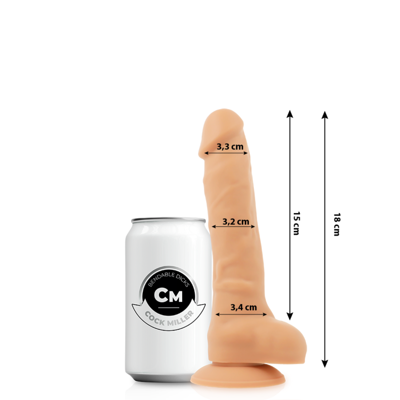 COCK MILLER – COCKSIL ARTICULABLE SILICONE DENSITÉ 18 CM