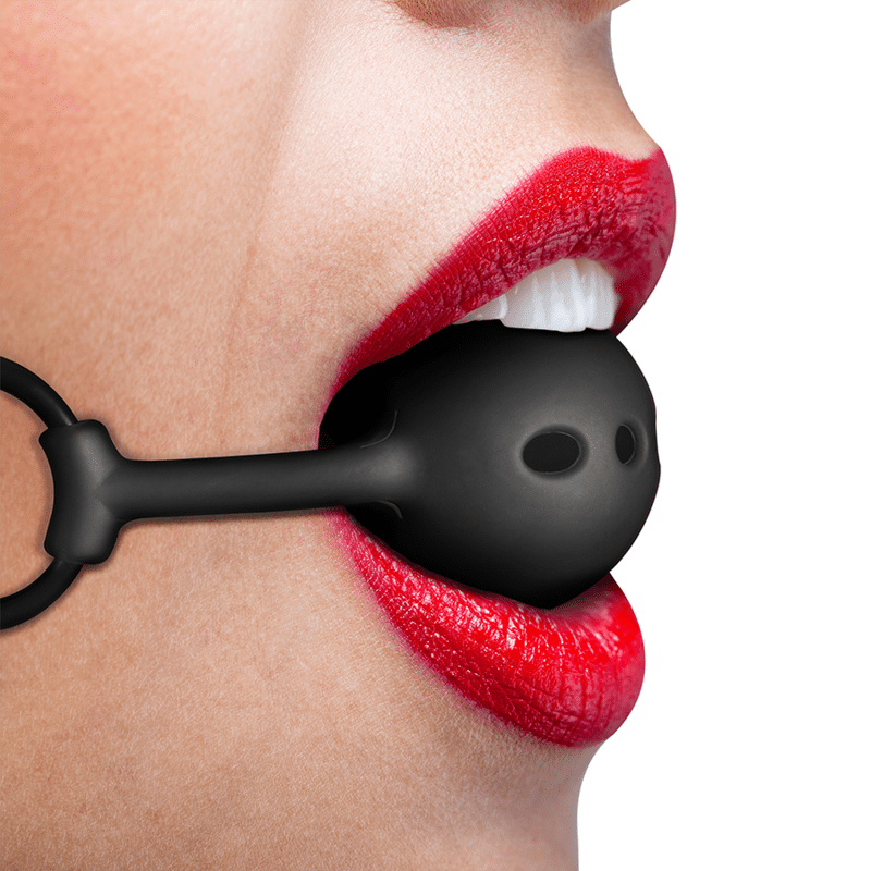 FETISH SUBMISSIVE BONDAGE – BÂILLON À BOULE EN SILICONE RESPIRANT